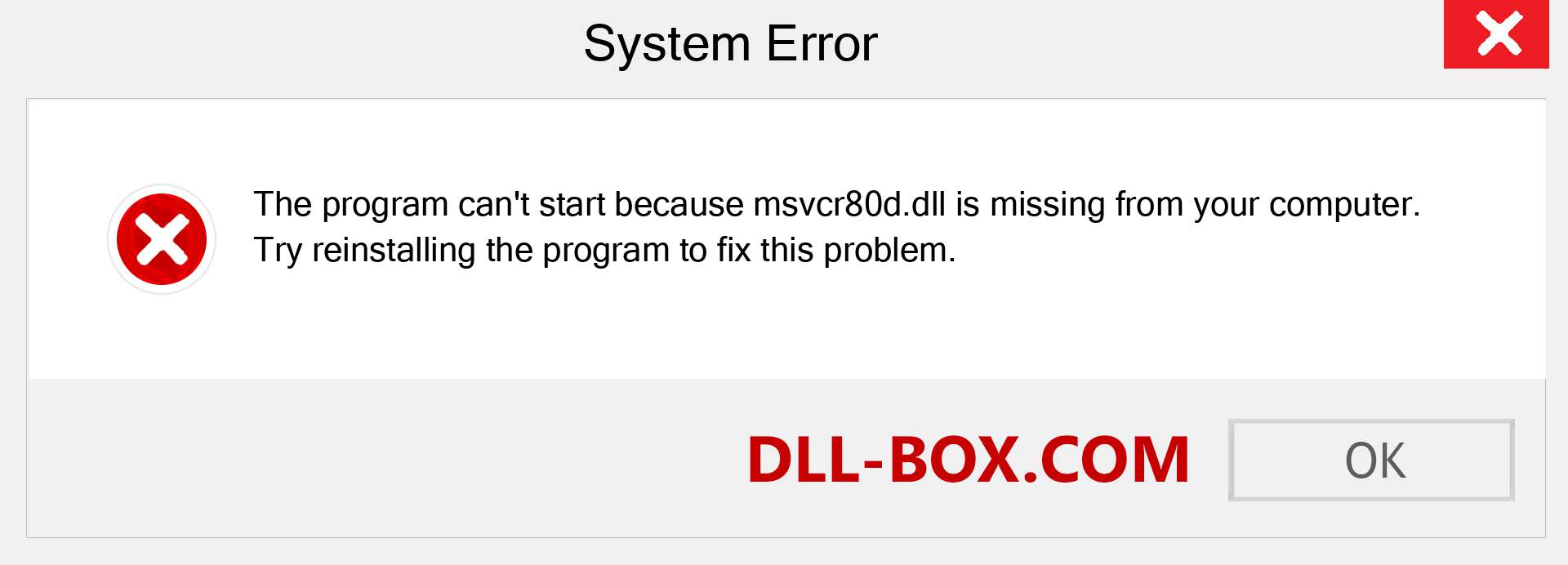  msvcr80d.dll file is missing?. Download for Windows 7, 8, 10 - Fix  msvcr80d dll Missing Error on Windows, photos, images